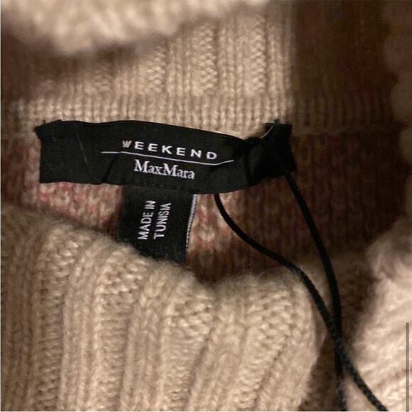 NWT MaxMara Weekend Schermo Wool Blend Jacquard Sweater Medium - Picture 4 of 4